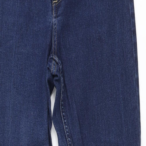 &Denim Womens Blue Cotton Straight Jeans Size 28 in Regular Zip