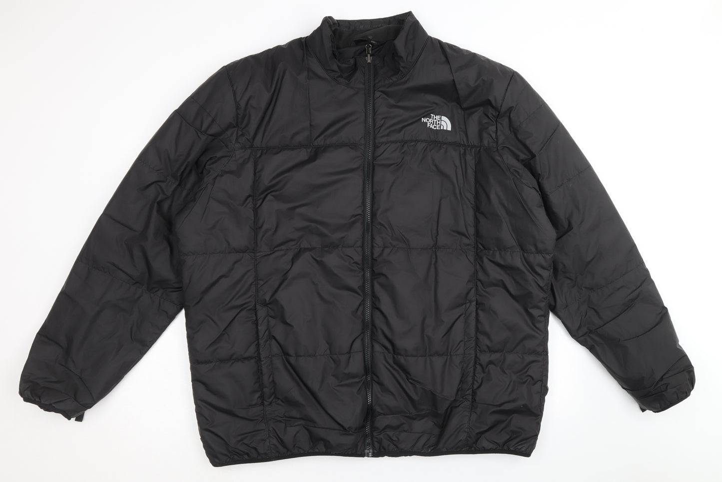 The North Face Mens Black Quilted Coat Size 2XL Zip