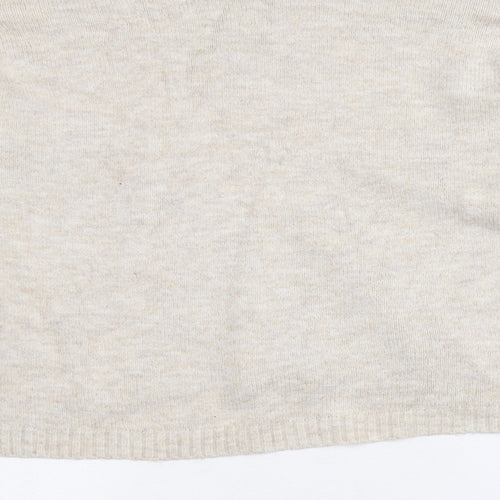 Primark Womens Brown High Neck Acrylic Pullover Jumper Size L - Colourblock