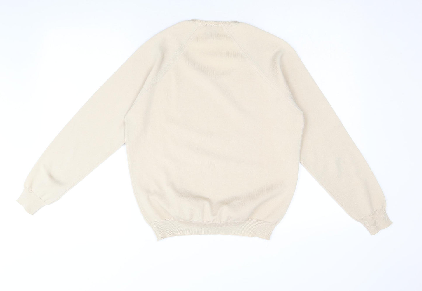 Straven Womens Beige Round Neck Polyester Pullover Jumper Size 8