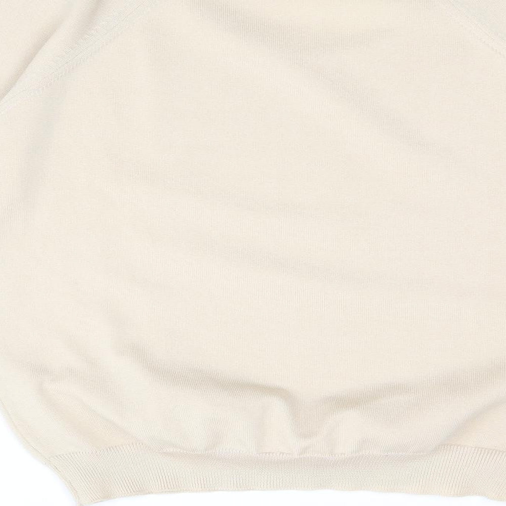 Straven Womens Beige Round Neck Polyester Pullover Jumper Size 8