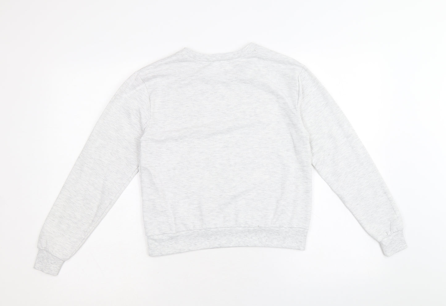 New Look Womens Grey Polyester Pullover Sweatshirt Size S Pullover - Kindess Counts
