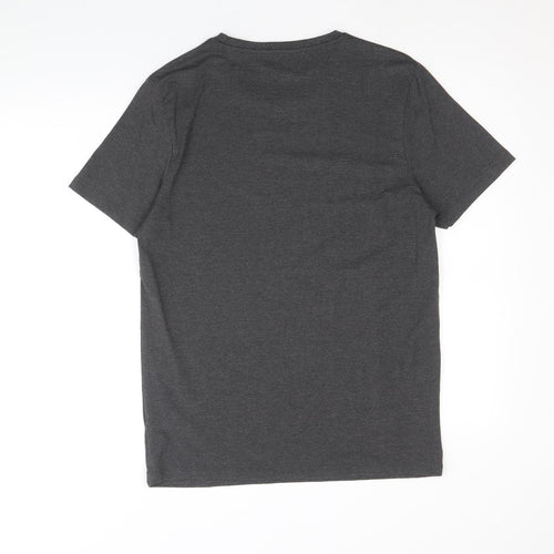 Primark Mens Grey Cotton T-Shirt Size L Round Neck