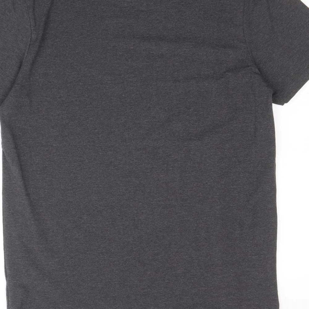Primark Mens Grey Cotton T-Shirt Size L Round Neck