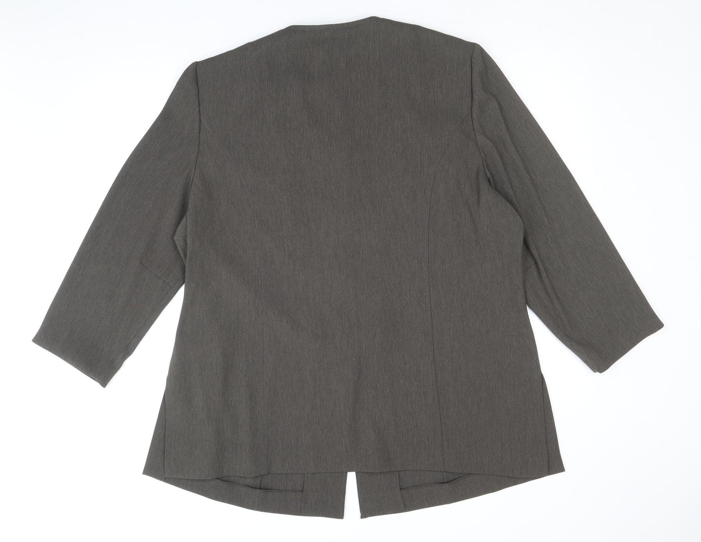 ELVI Womens Grey Jacket Blazer Size 20 Button