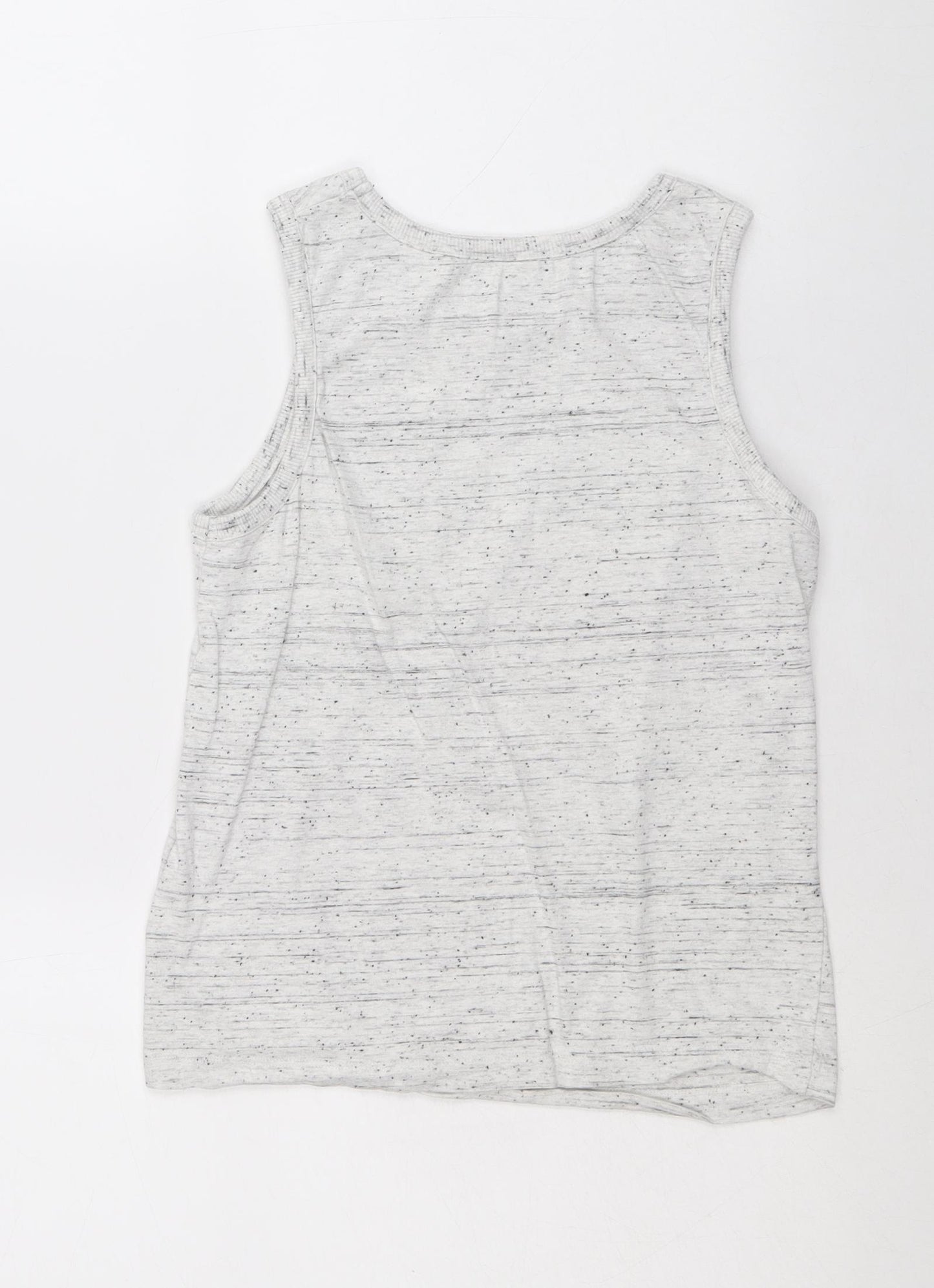NEXT Boys Grey Cotton Basic Tank Size 8 Years Round Neck Pullover