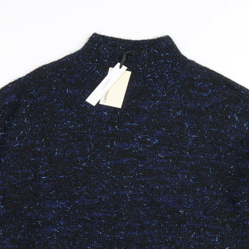 Capsule Womens Blue Mock Neck Acrylic Pullover Jumper Size 8 - Size 8-10