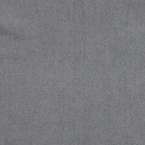 Sleek Chic Womens Grey Round Neck Acrylic Pullover Jumper Size M
