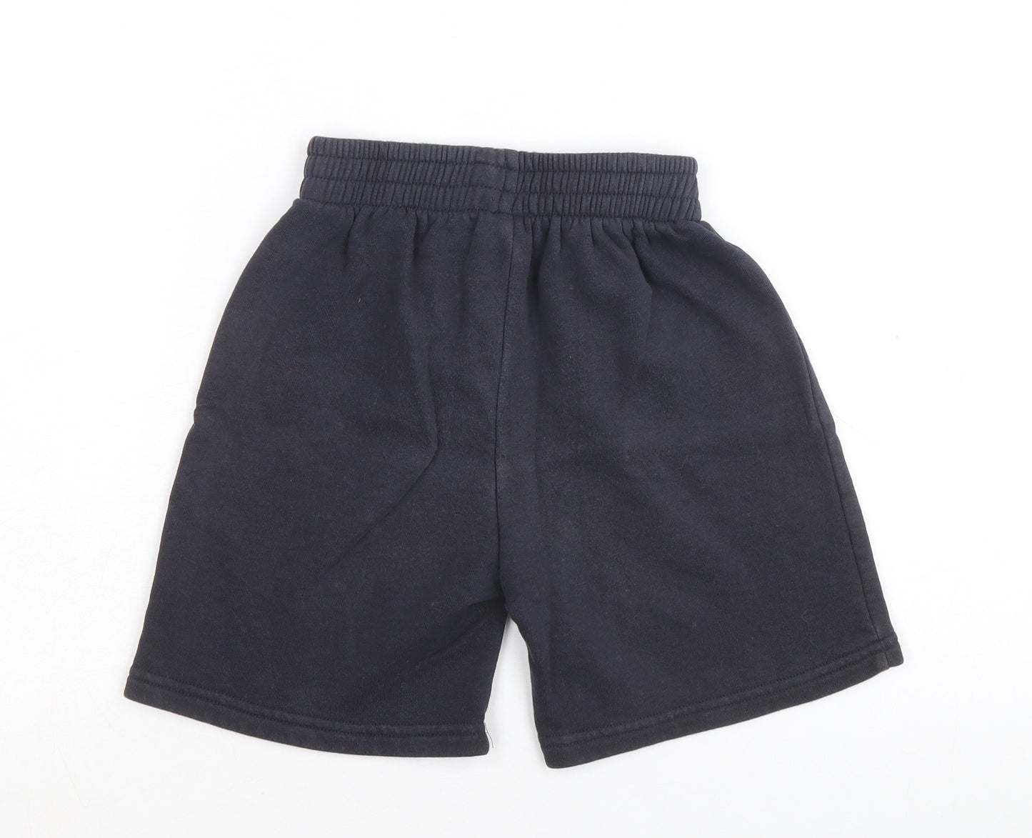 TU Boys Blue Cotton Sweat Shorts Size 7 Years Regular Drawstring