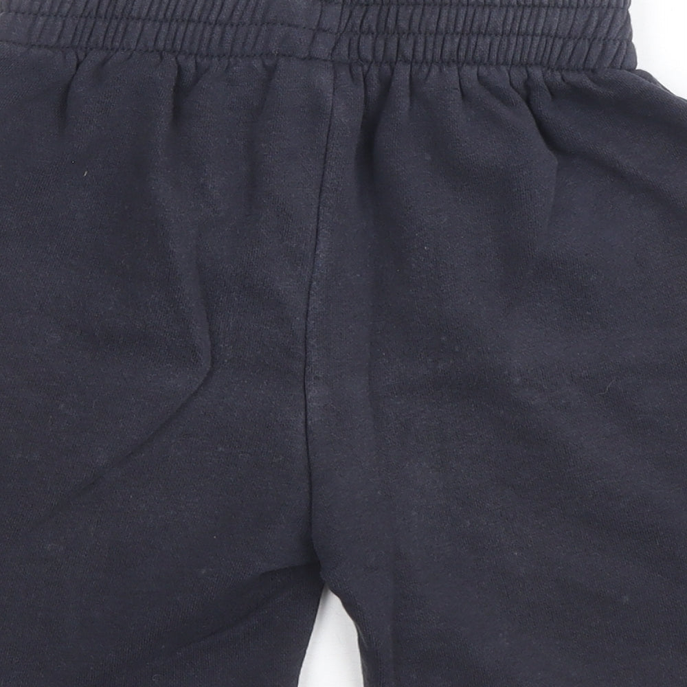 TU Boys Blue Cotton Sweat Shorts Size 7 Years Regular Drawstring
