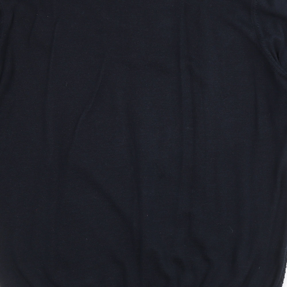 Guide London Mens Blue Round Neck Cotton Pullover Jumper Size XL Long Sleeve