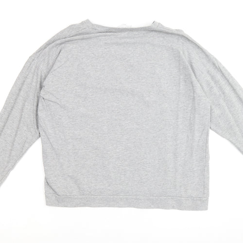 Amara Reya Womens Grey Cotton Pullover Sweatshirt Size 14 Pullover - Merci