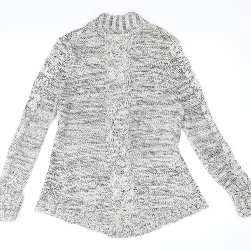 Vintage Couture Womens Beige V-Neck Acrylic Cardigan Jumper Size L