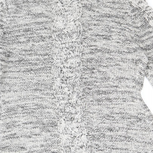 Vintage Couture Womens Beige V-Neck Acrylic Cardigan Jumper Size L