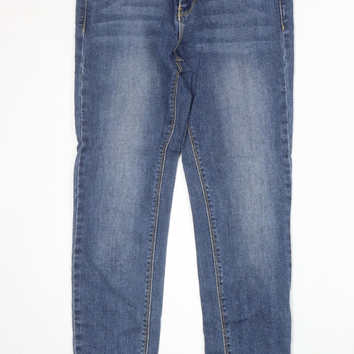 Springfield Womens Blue Cotton Skinny Jeans Size 28 in Regular Zip
