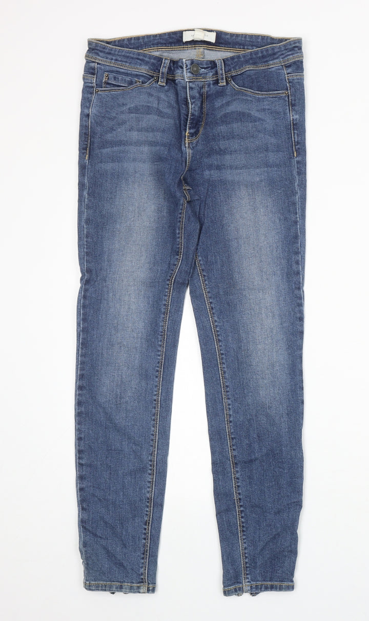 Springfield Womens Blue Cotton Skinny Jeans Size 28 in Regular Zip