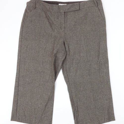 George Womens Brown Polyester Trousers Size 20 Regular Zip
