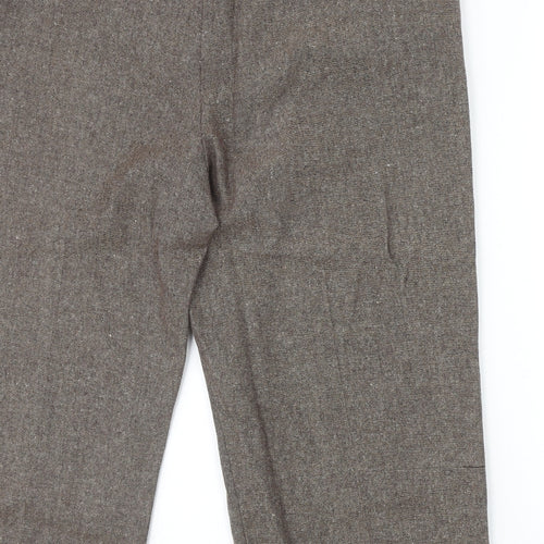 George Womens Brown Polyester Trousers Size 20 Regular Zip