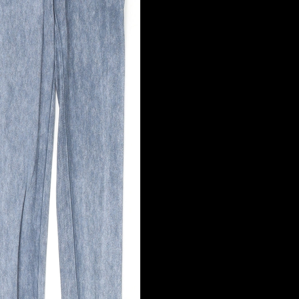 River Island Womens Blue Cotton Jegging Leggings Size 6