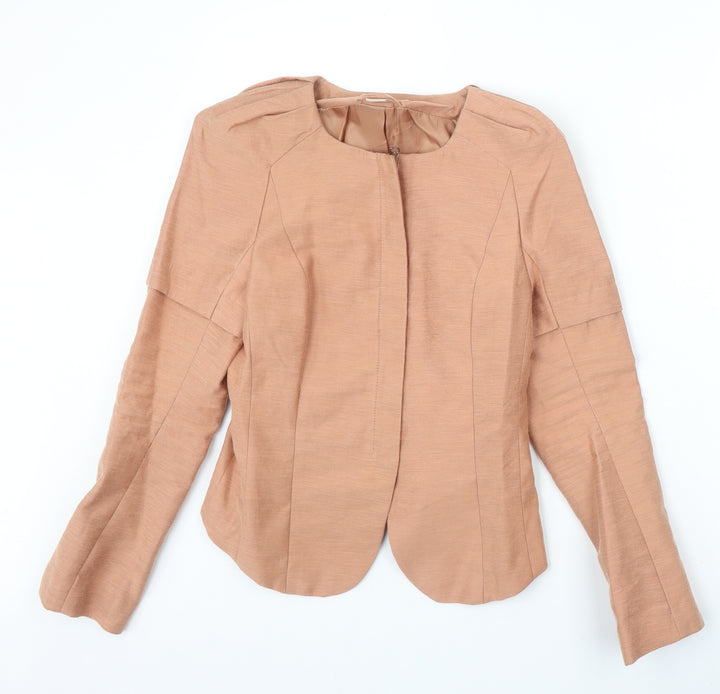 H&M Womens Pink Jacket Blazer Size 10 Zip