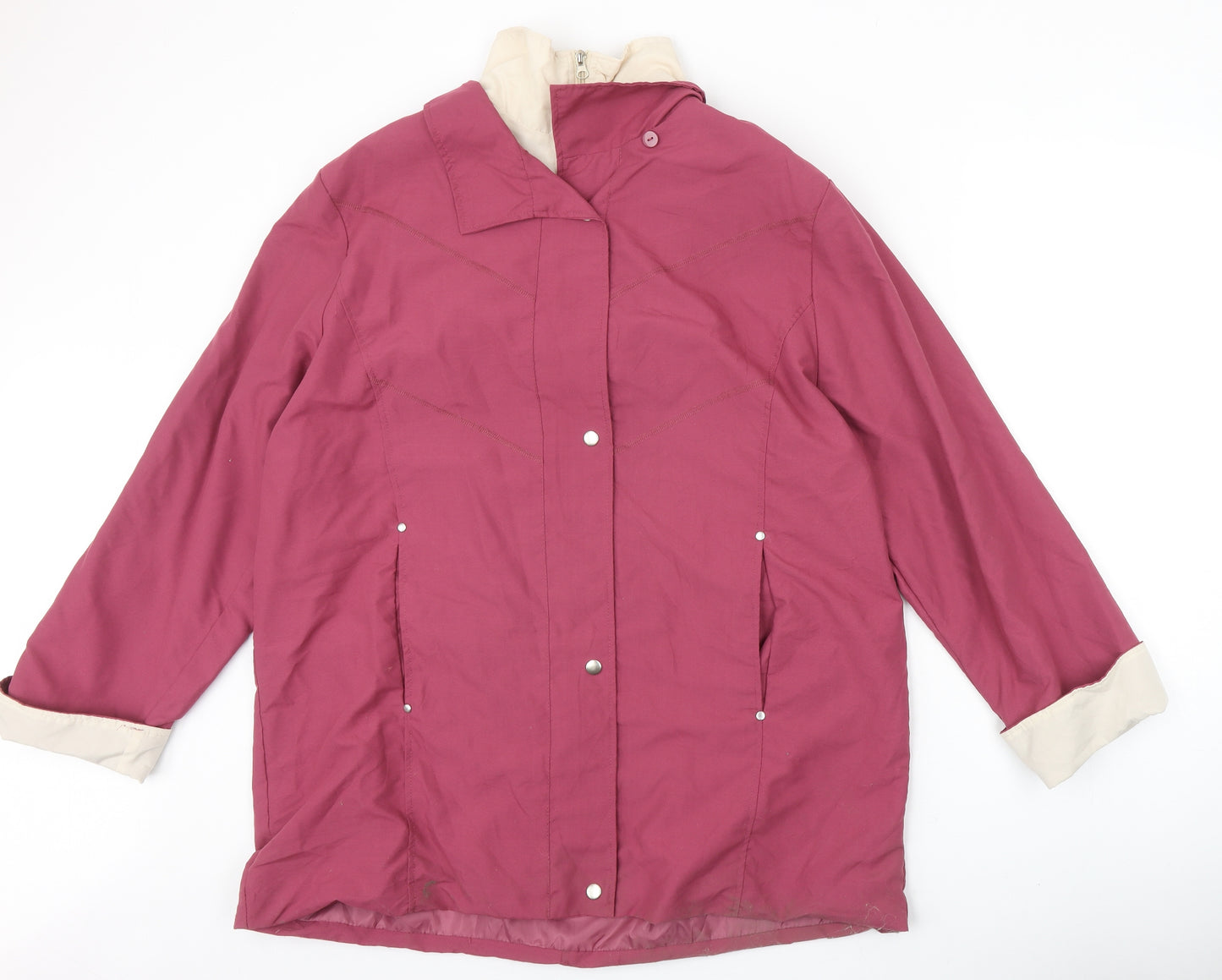 Gabriella Vicenga Womens Pink Jacket Size 16 Zip