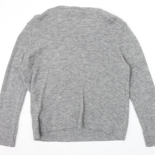 Primark Womens Grey Scoop Neck Acrylic Pullover Jumper Size L