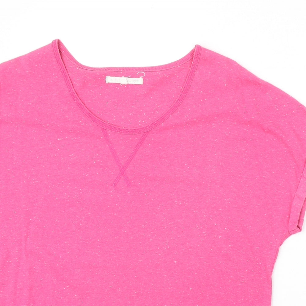 NEXT Womens Pink Cotton Basic T-Shirt Size M Scoop Neck
