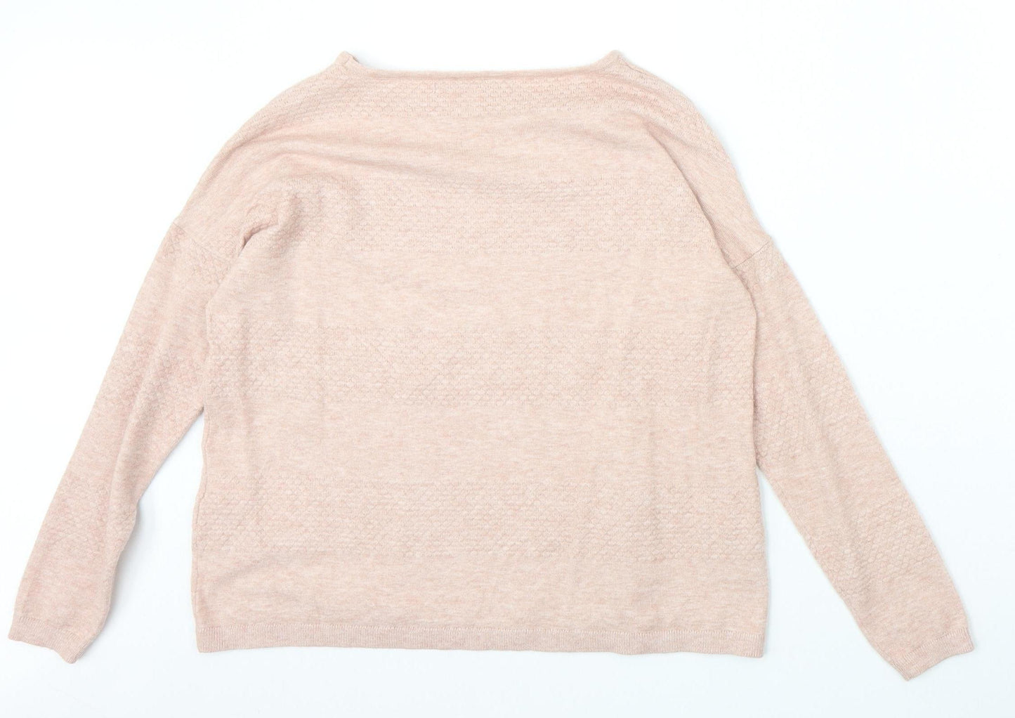 Only Our Story Womens Pink Round Neck Viscose Pullover Jumper Size S