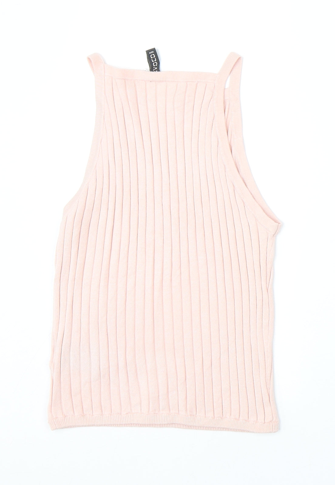 H&M Womens Pink Viscose Basic Tank Size S Square Neck - Ribbed