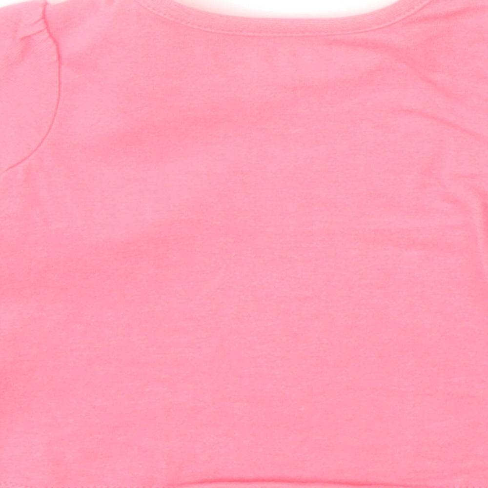 Nutmeg Girls Pink 100% Cotton Pullover T-Shirt Size Newborn Boat Neck Snap - Enjoy the Little Things