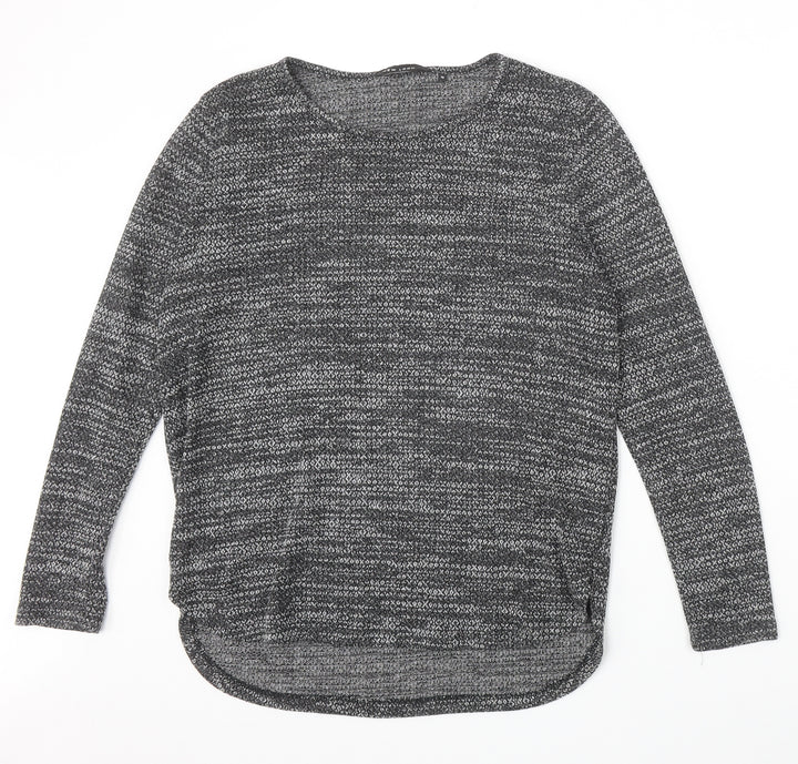 New Look Womens Black Round Neck Polyester Pullover Jumper Size 10