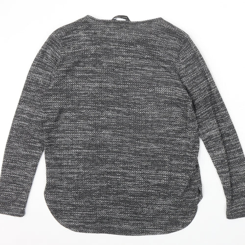 New Look Womens Black Round Neck Polyester Pullover Jumper Size 10