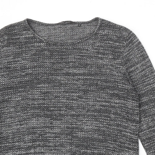 New Look Womens Black Round Neck Polyester Pullover Jumper Size 10