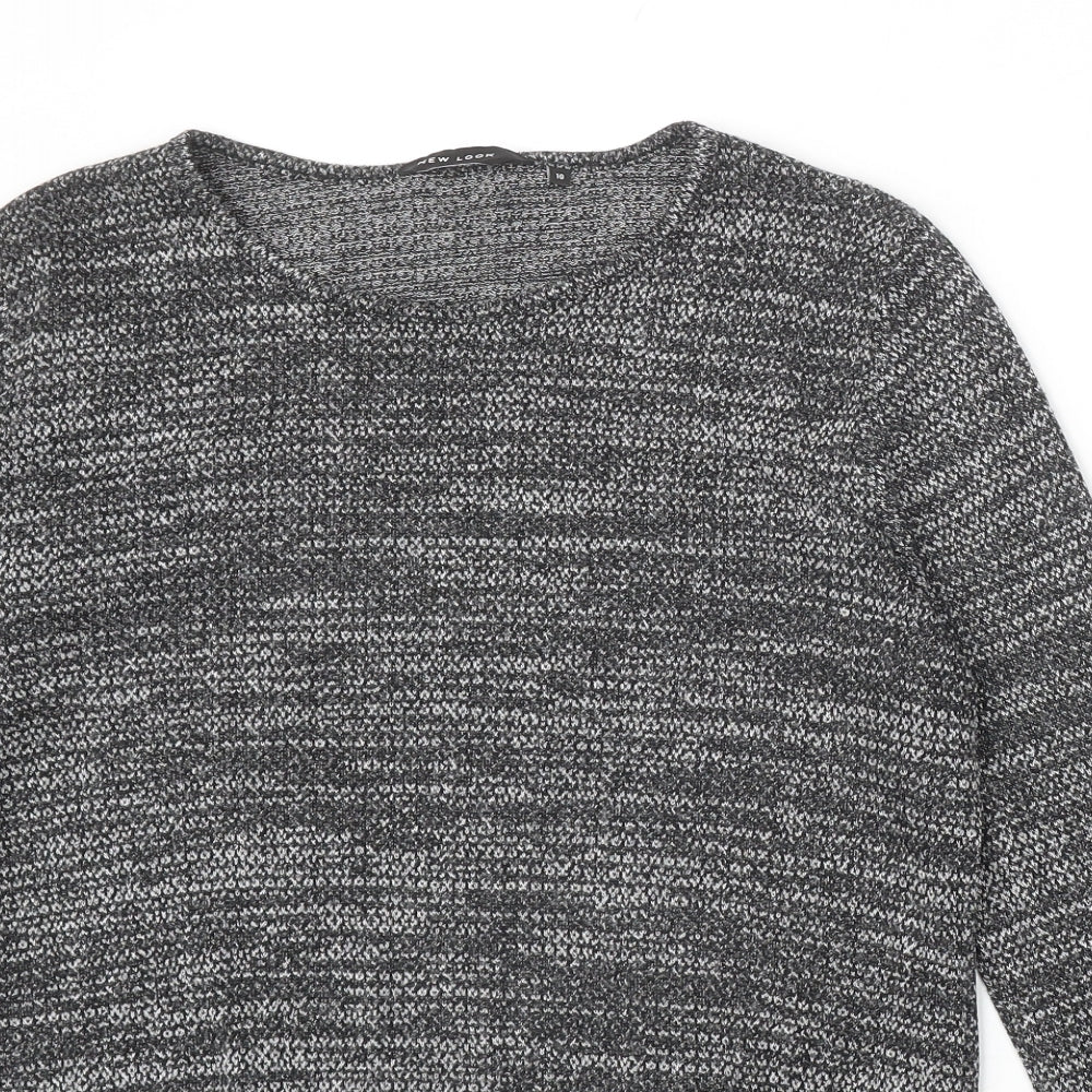 New Look Womens Black Round Neck Polyester Pullover Jumper Size 10