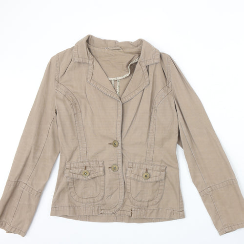 Dorothy Perkins Womens Brown Jacket Size 10 Button