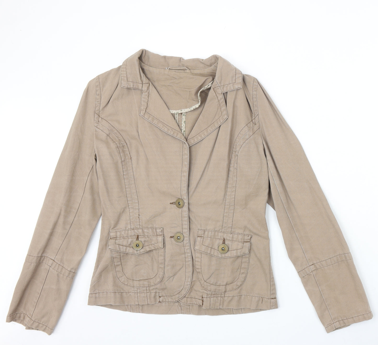Dorothy Perkins Womens Brown Jacket Size 10 Button