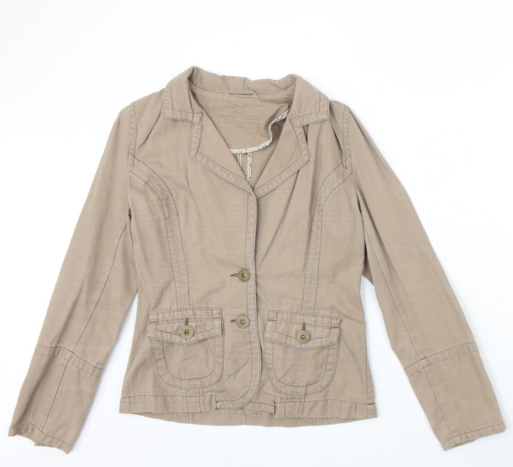 Dorothy Perkins Womens Brown Jacket Size 10 Button