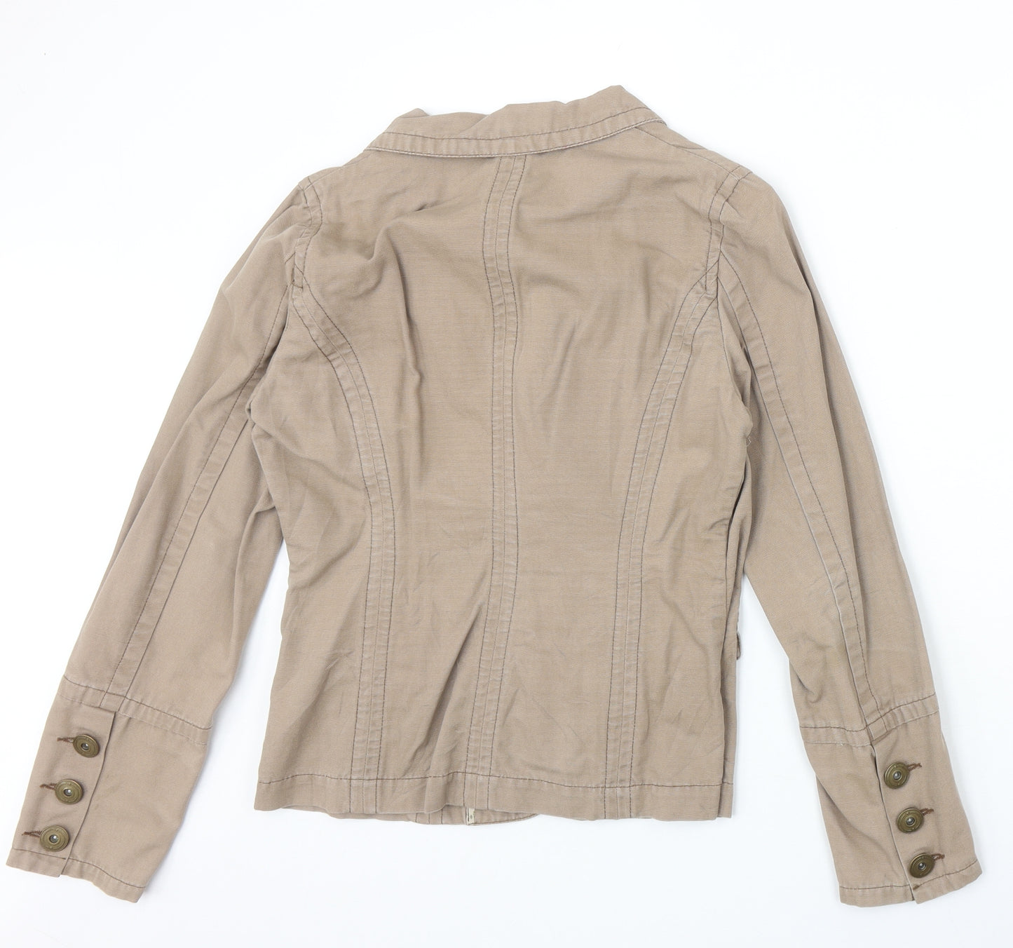 Dorothy Perkins Womens Brown Jacket Size 10 Button