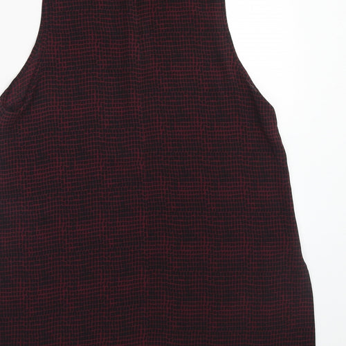 Topshop Womens Purple Geometric Polyester Tunic Tank Size 10 Round Neck