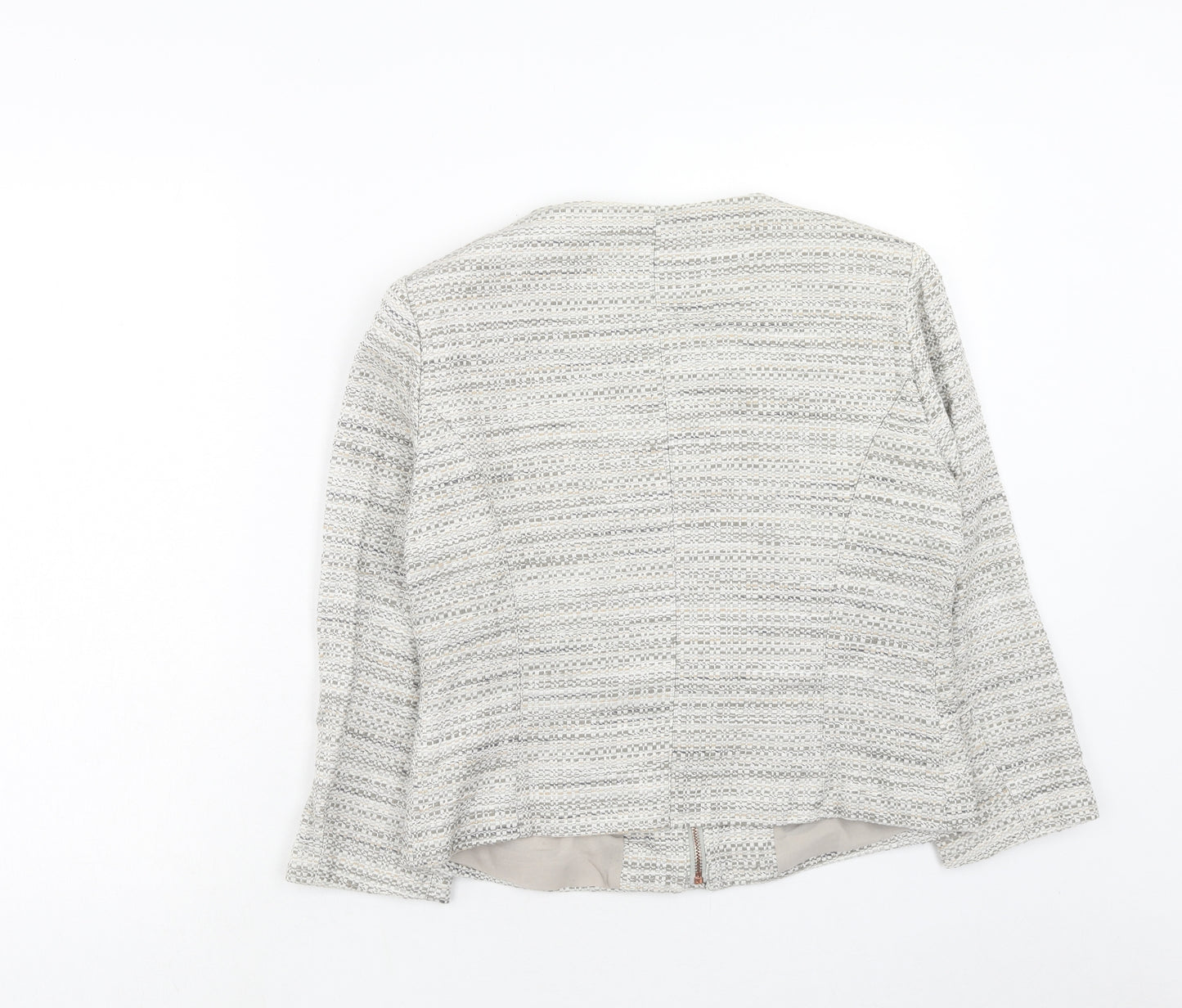 NEXT Womens Grey Jacket Coatigan Size 14 Zip