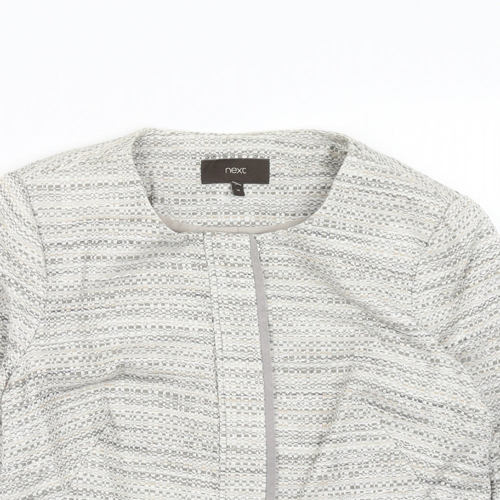 NEXT Womens Grey Jacket Coatigan Size 14 Zip