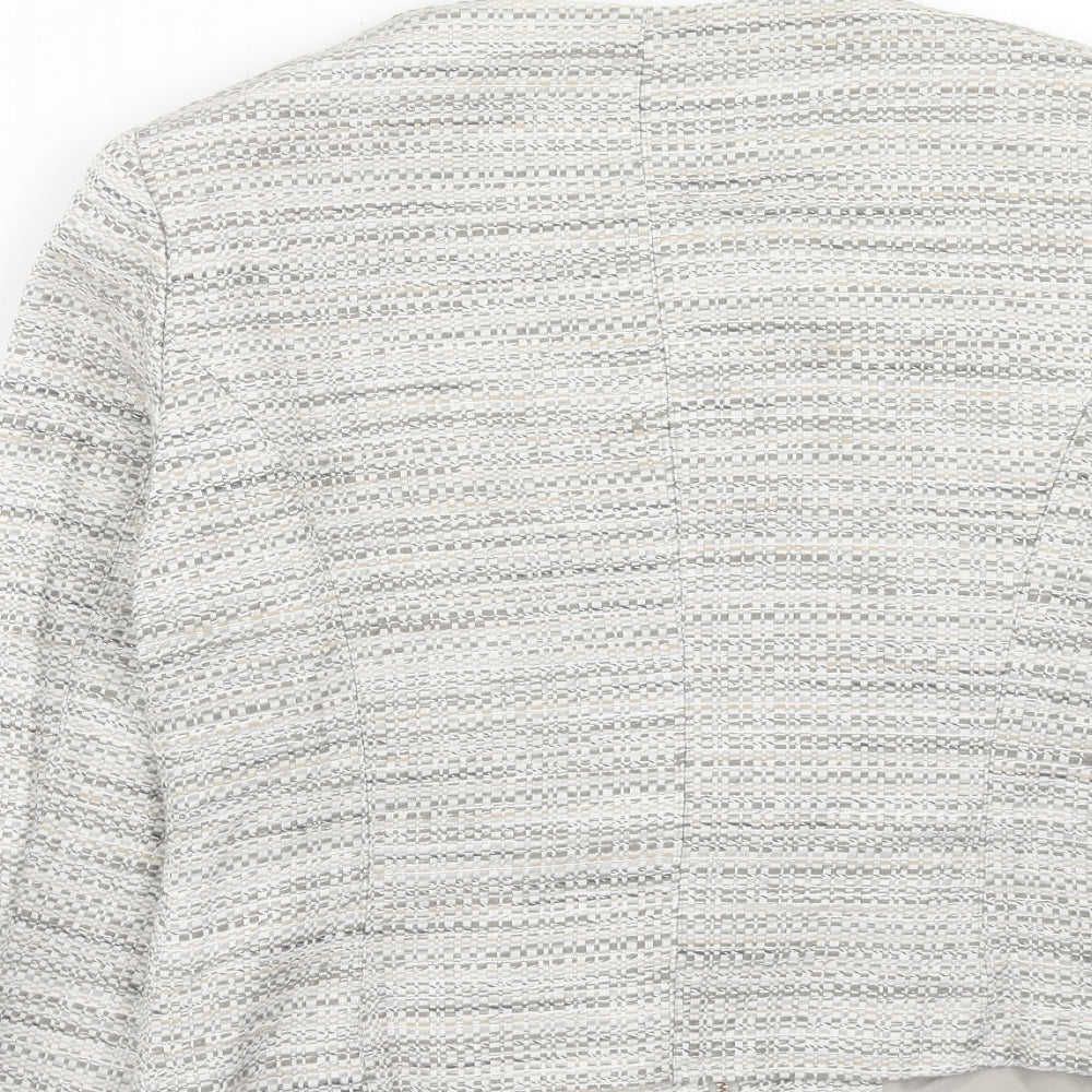 NEXT Womens Grey Jacket Coatigan Size 14 Zip