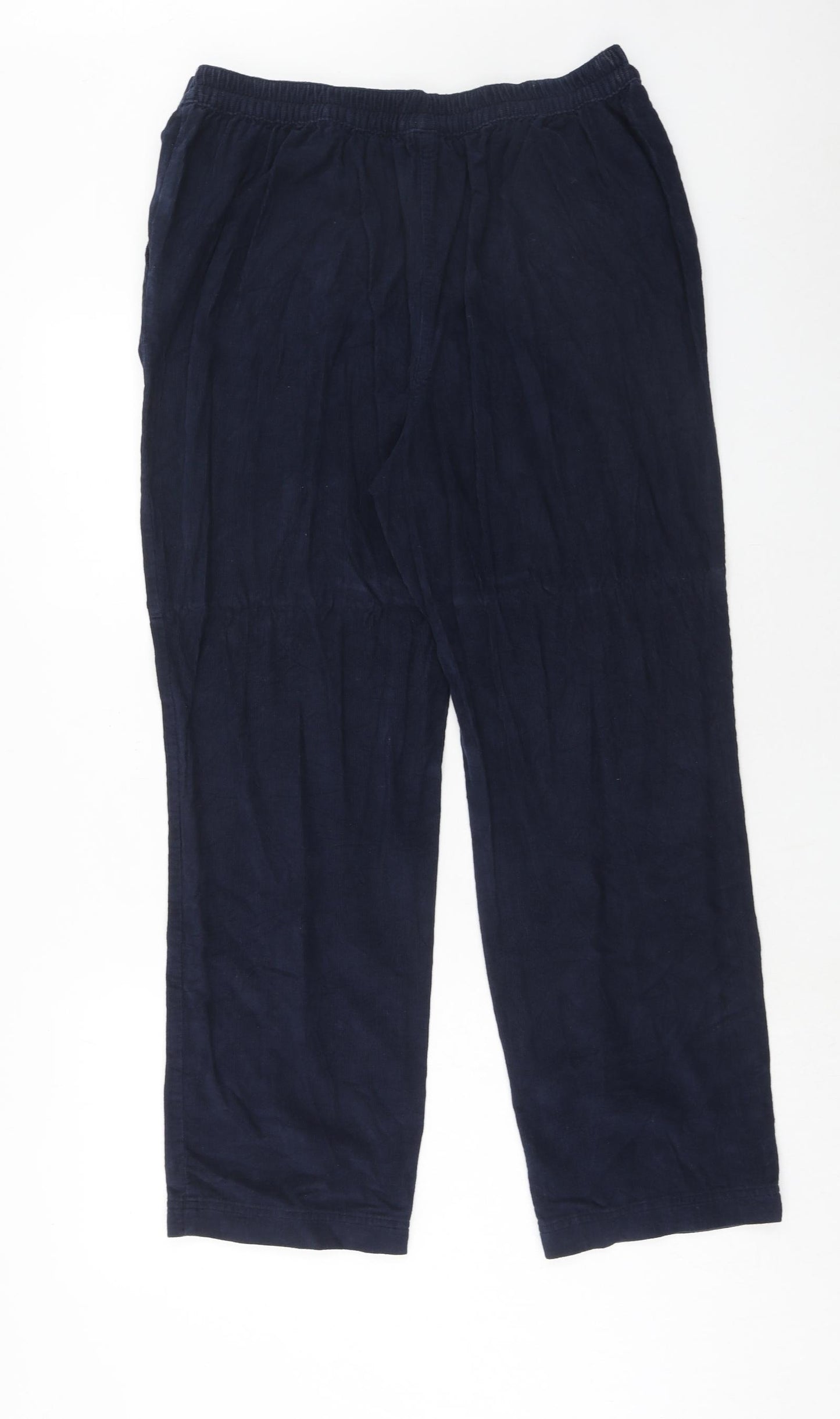 EWM Womens Blue Cotton Trousers Size 16 Regular