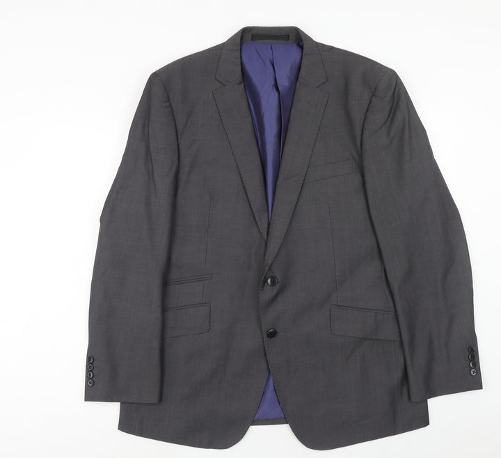 Autograph Mens Grey Wool Jacket Suit Jacket Size 44 Regular