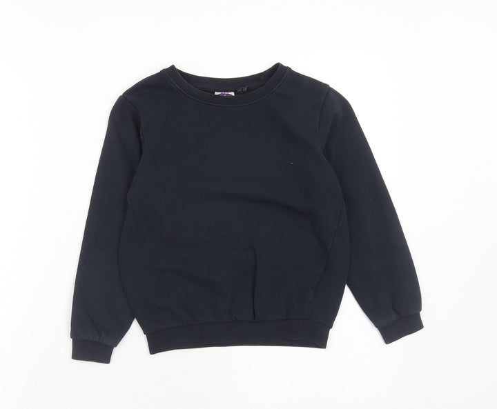 Smart Start Boys Blue Cotton Pullover Sweatshirt Size 6 Years Pullover - 6-8 Years