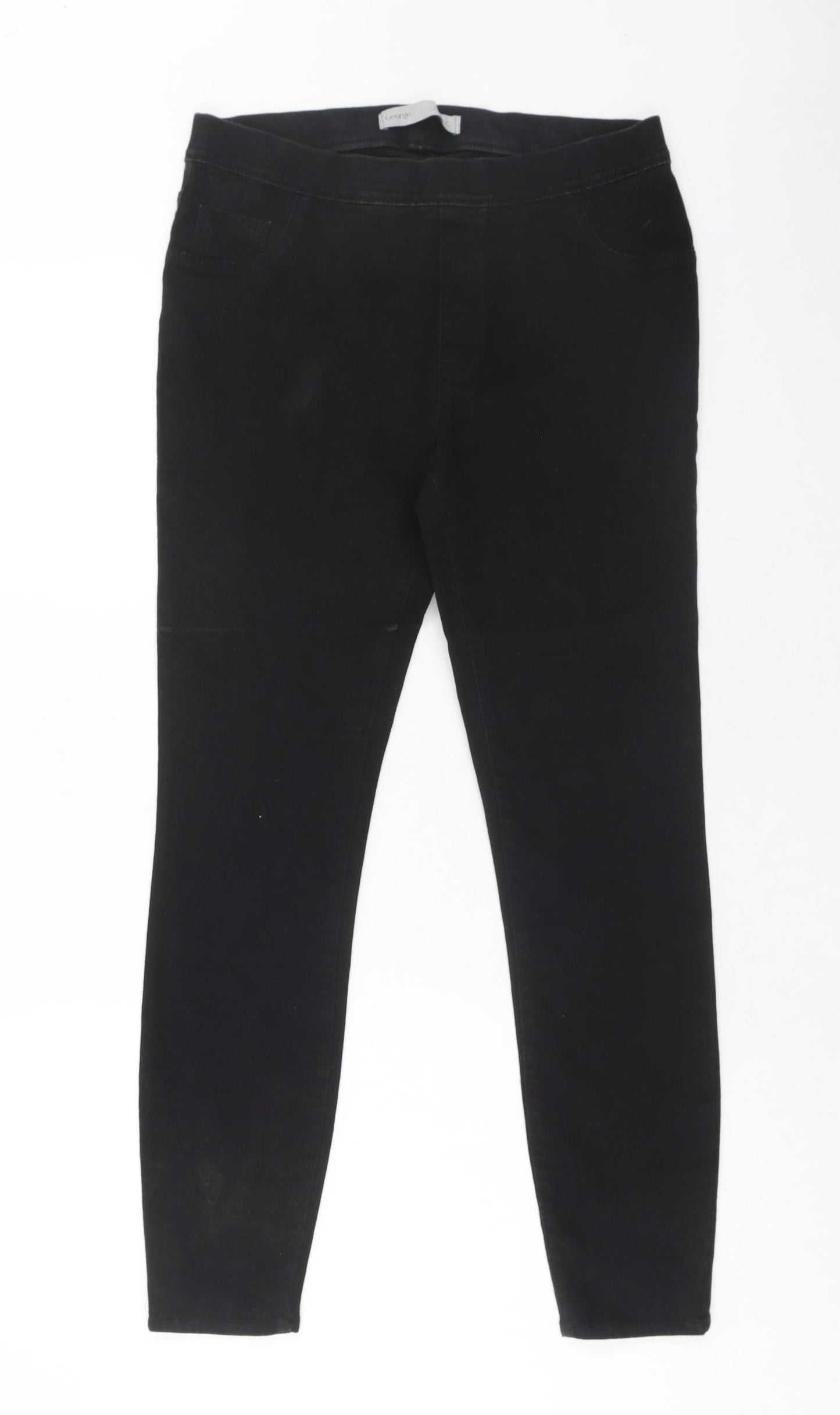 George Womens Black Cotton Jegging Jeans Size 12 Regular