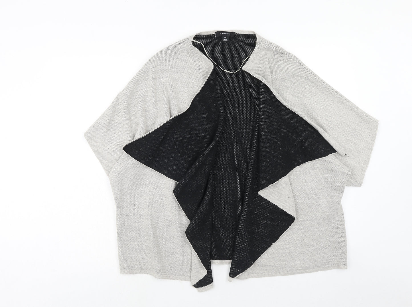 Atmosphere Womens Grey Round Neck Acrylic Cardigan Jumper Size S - Size S-M