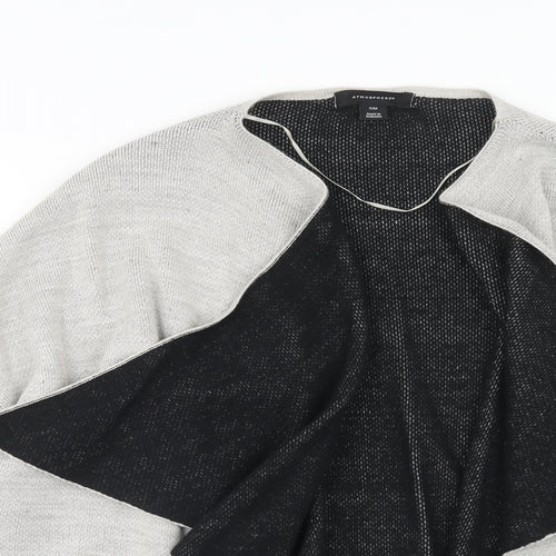 Atmosphere Womens Grey Round Neck Acrylic Cardigan Jumper Size S - Size S-M