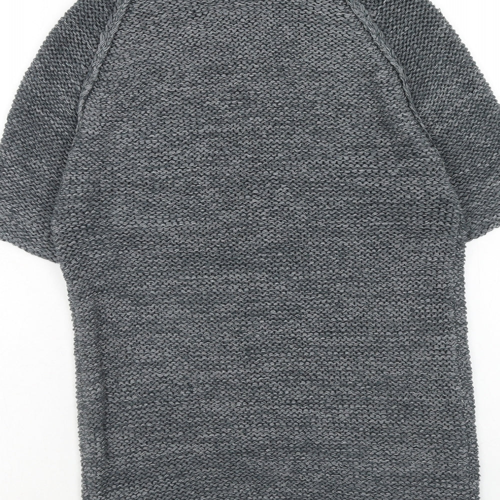 Papaya Womens Blue Round Neck Acrylic Pullover Jumper Size 10