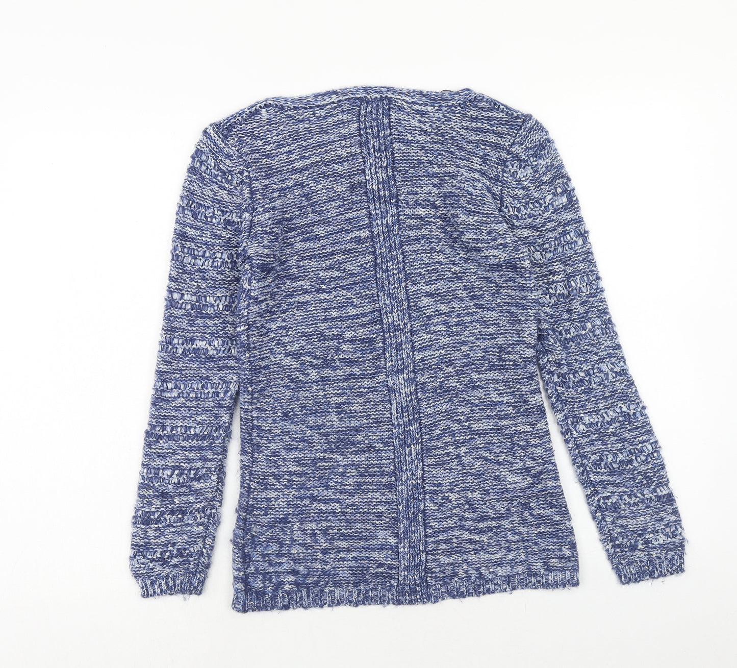 BHS Womens Blue Round Neck Polyester Pullover Jumper Size 8